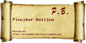 Pinczker Bettina névjegykártya